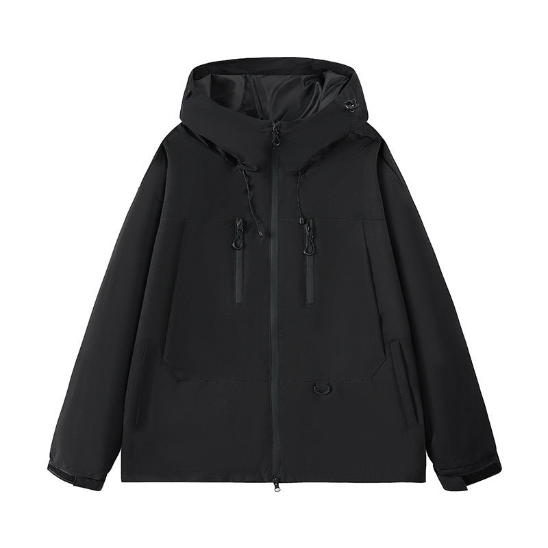 Men's breathable outdoor jacket with adjustable hood and multiple pockets Lune London