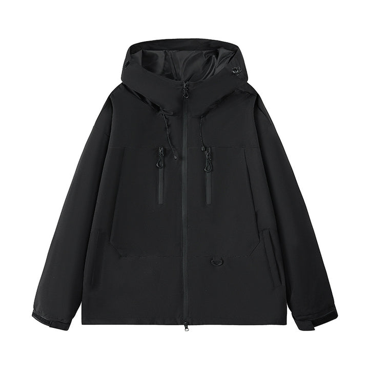 Men's breathable outdoor jacket with adjustable hood and multiple pockets Lune London