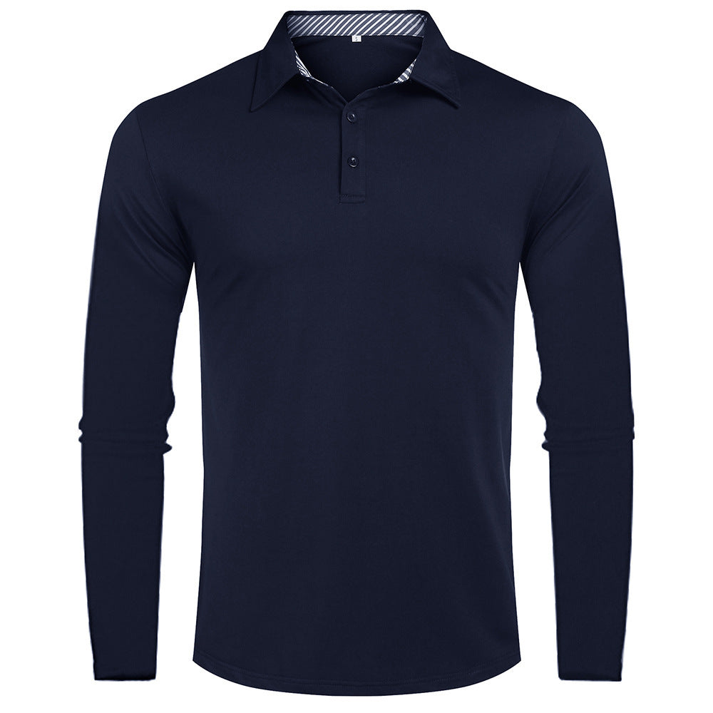 Long Sleeve Polo for Men in Breathable Material Lune London