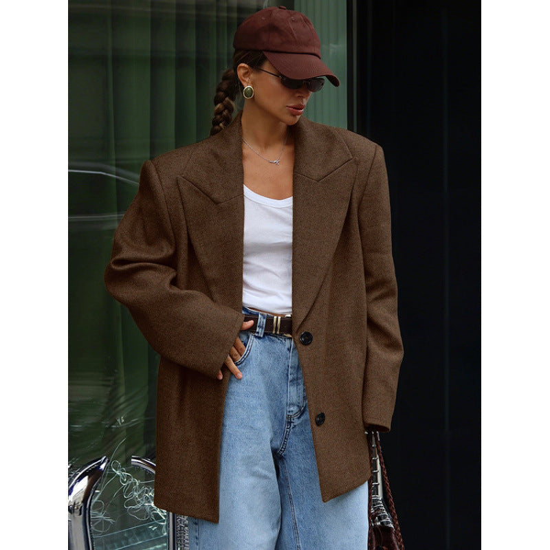 Ladies Oversized Wool Blazer Lune London