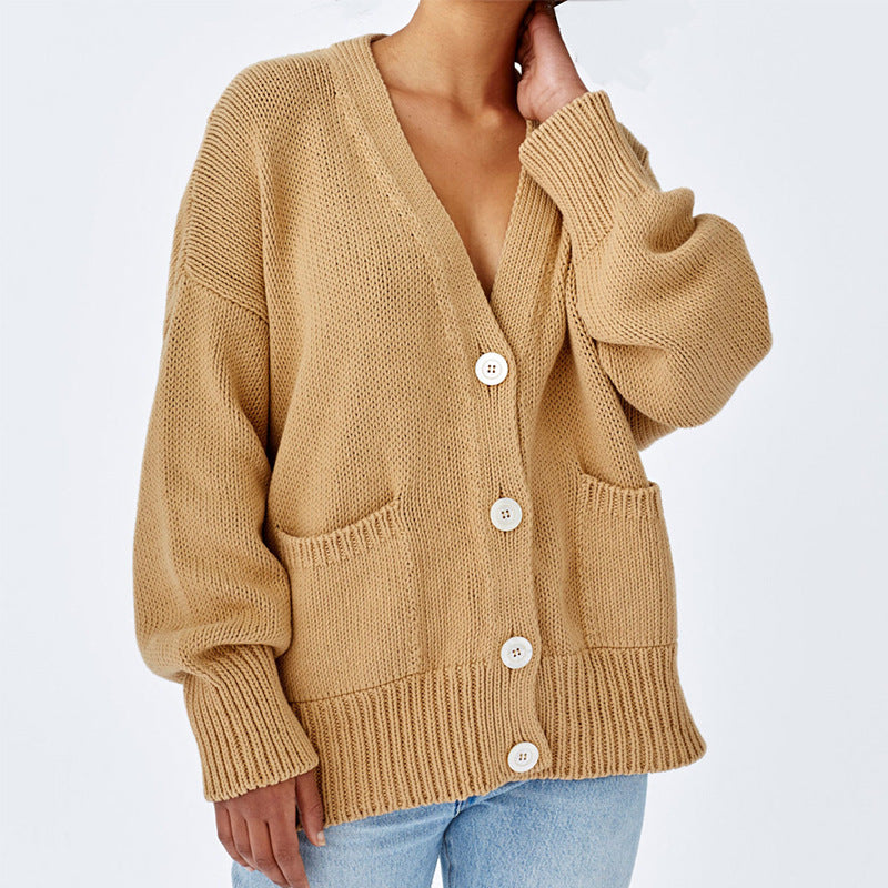 Ladies' Thick Knit Cardigan Lune London