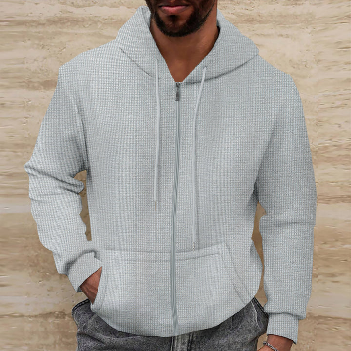 Men's zip-up hoodie with practical pocket design Lune London