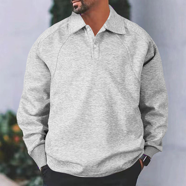 Long sleeve polo shirt for men in breathable material Lune London