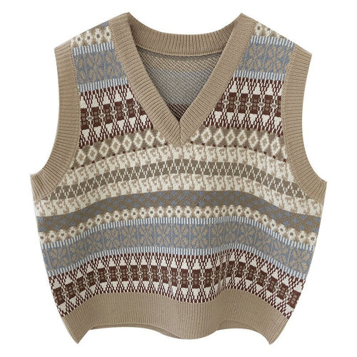 Women's knitted sweater with modern Fair Isle pattern Lune London