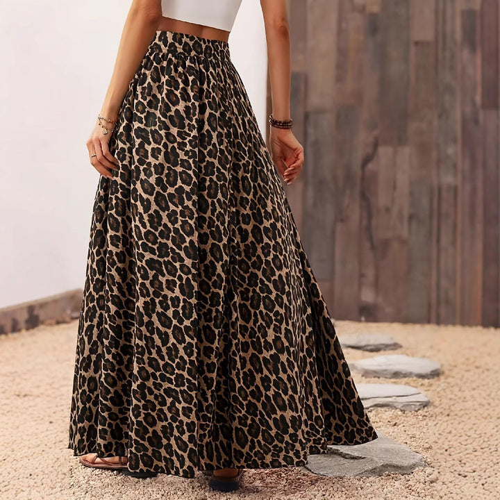Women's Maxi Skirt with Wide Waistband and Voluminous Cut Lune London