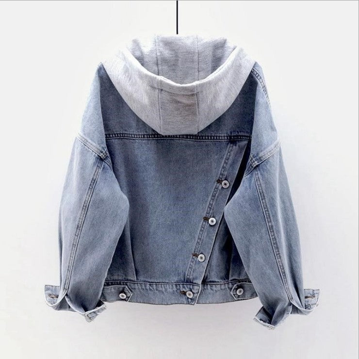Veste en jean pour femmes avec hoodie intégré Chic & Stil