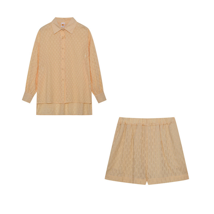 Lune London women's light buttoned coordinated set