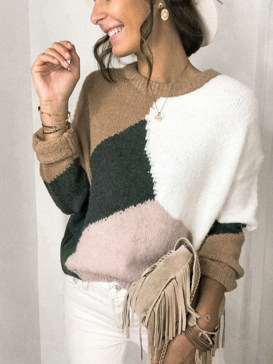 Casual sweater for women with geometric design and versatile style Lune London