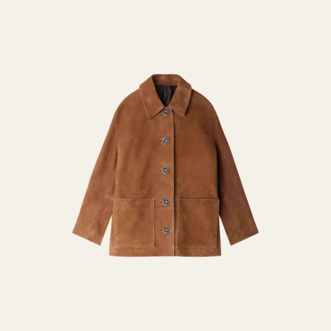 Casual suede jacket for ladies Lune London