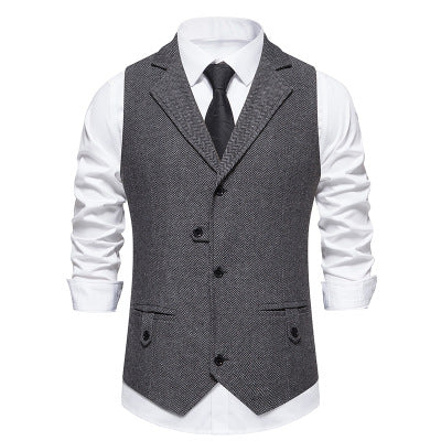 Elegant suit vest for men with herringbone design and modern cut Lune London