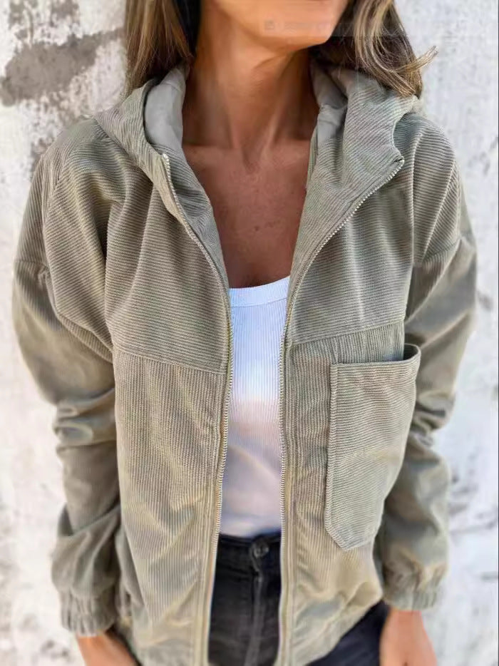 Lune London | with hood - velvet - casual fit - zipper - everyday use