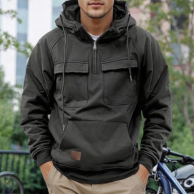 Trendy hooded jacket for men with practical pockets Lune London