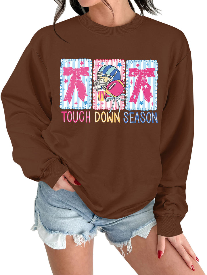 Sweat-shirt femme avec motif de football créatif et coupe décontractée Chic & Stil