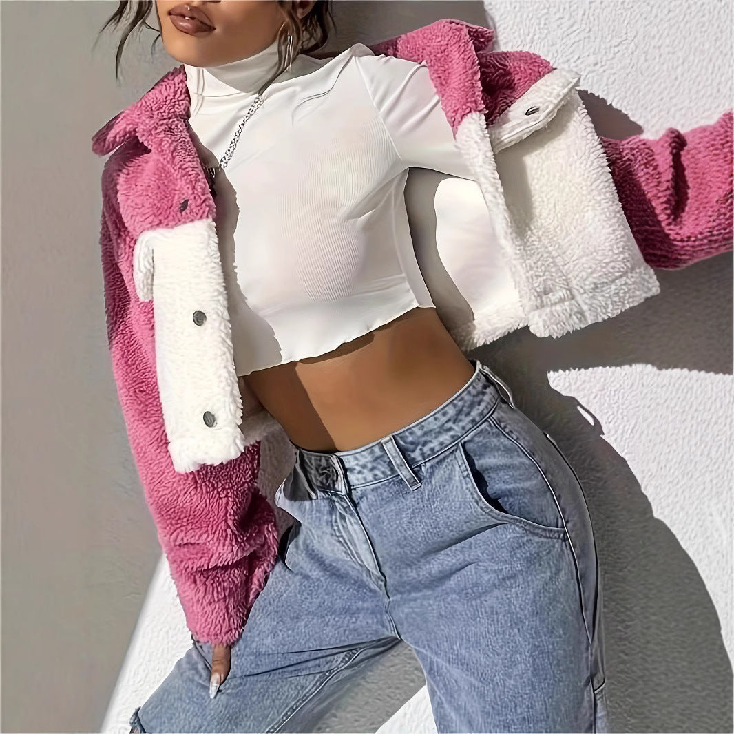 Oversized fleece jacket for women with pockets Lune London