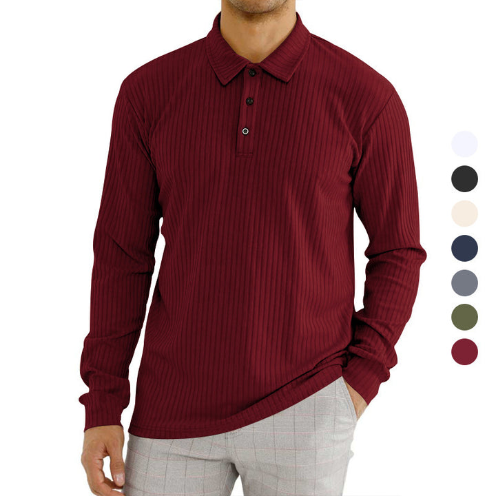Men's Long Sleeve Polo with Structured Design Lune London