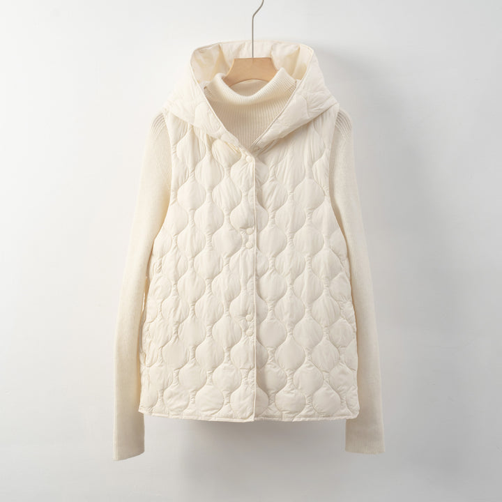 Ladies padded vests with hidden hood and soft inner lining Lune London