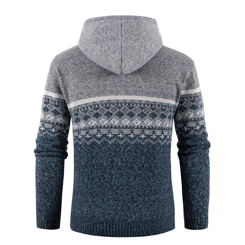 Men's Hoodie with Norwegian Pattern Lune London