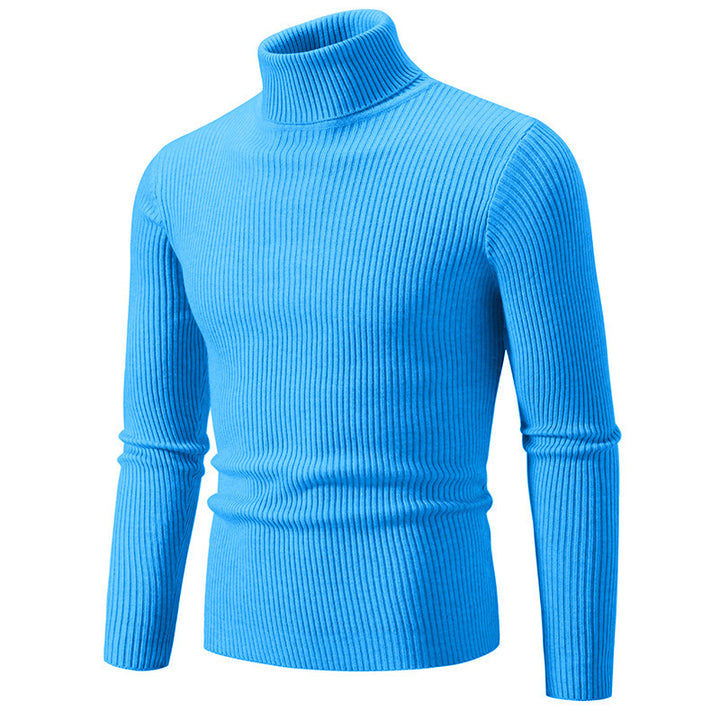 Men's ribbed turtleneck sweater in fine ribbed fabric Lune London
