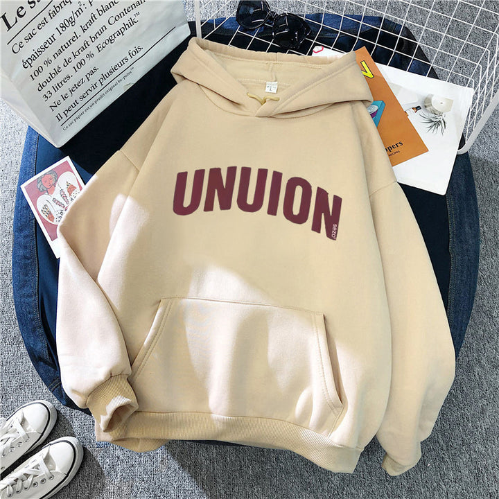 Women's hoodie with modern lettering Chic & Stil 1772612799