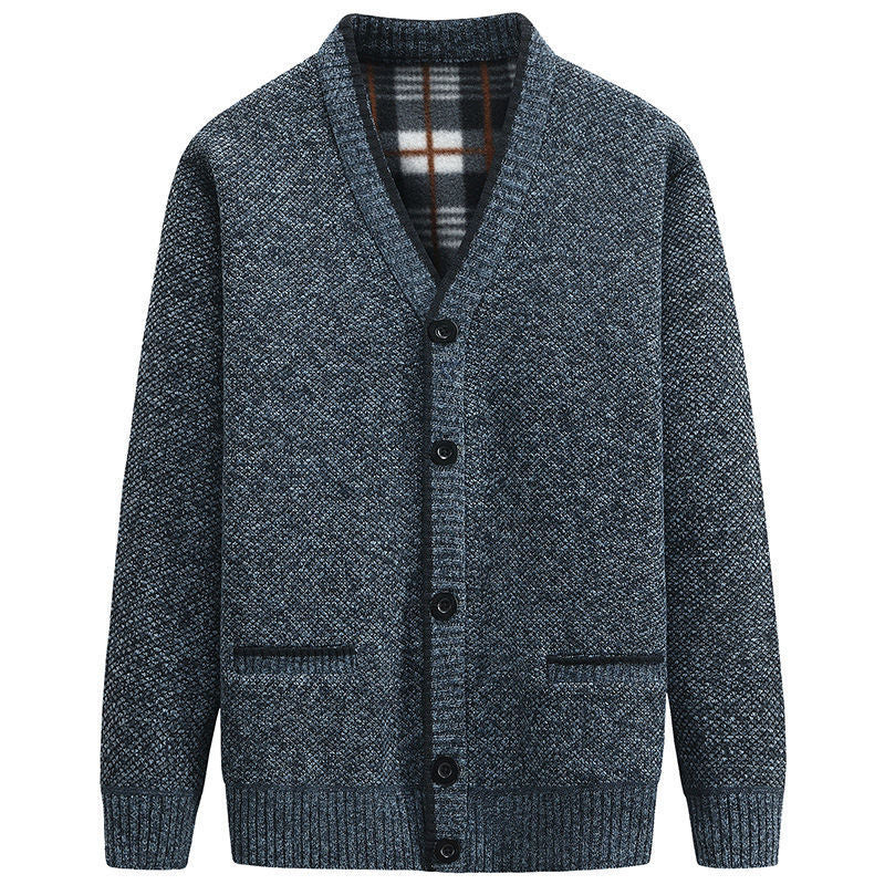 Cardigan for men with V-neck and high-quality details Lune London