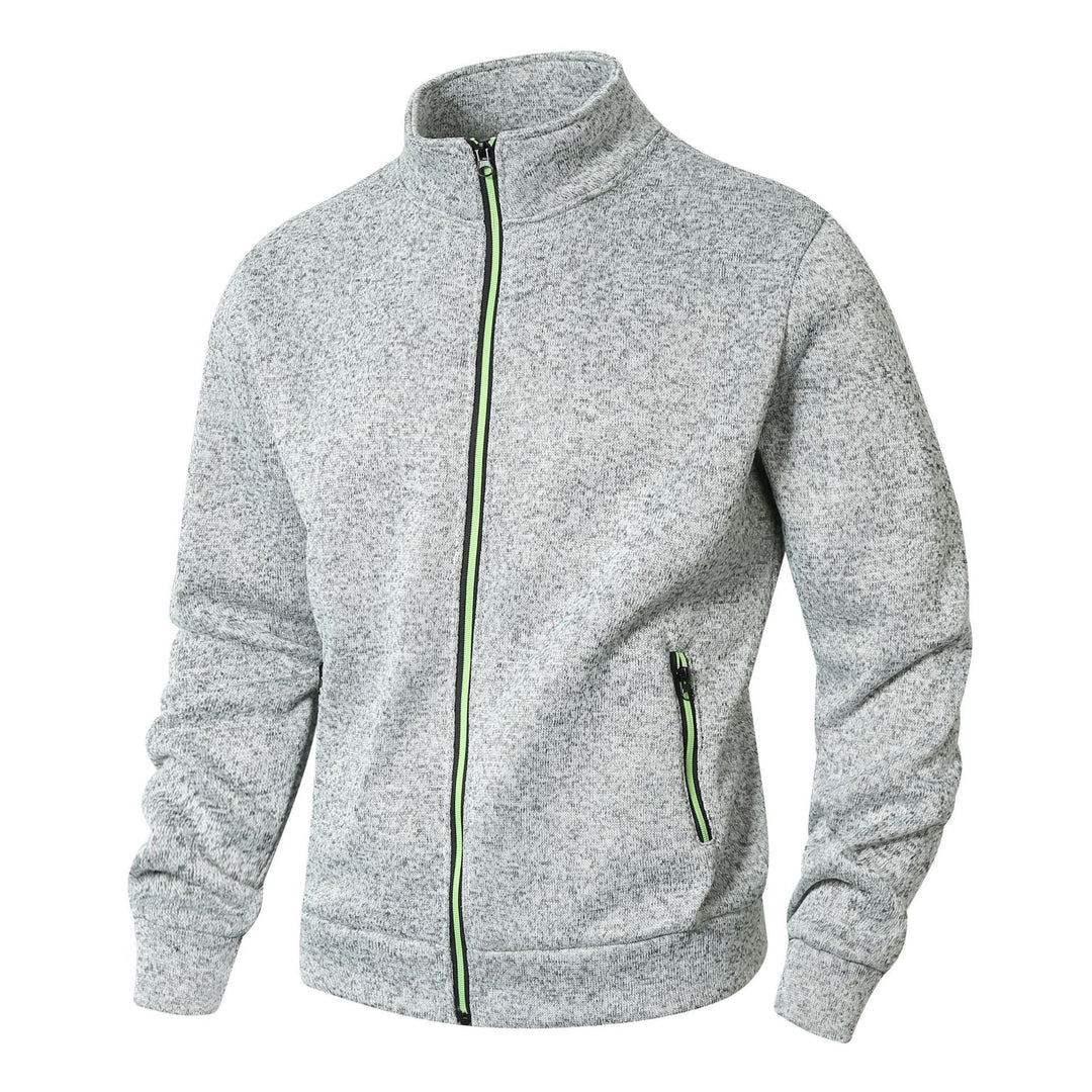 Sporty fleece jacket for men with a comfortable high collar and zippered pockets Lune London