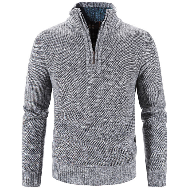 Trendy turtleneck sweater for men with stylish zipper Lune London