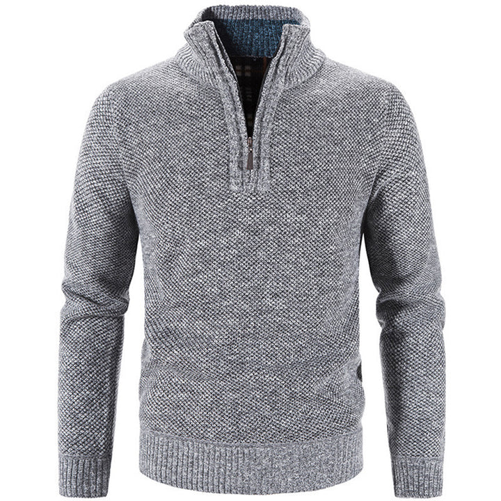 Trendy turtleneck sweater for men with stylish zipper Lune London