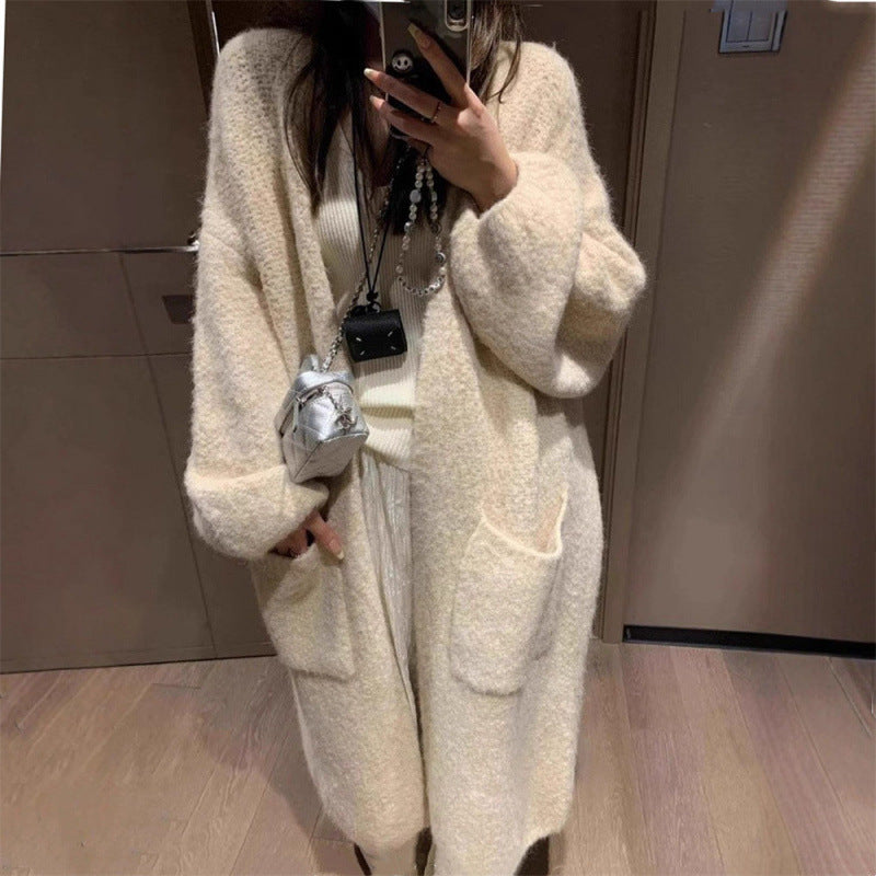 Cardigan Fluffy Femme avec Grandes Poches et Coupe Ample Chic & Stil