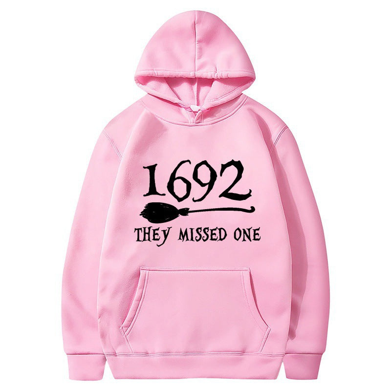 Women’s hooded sweatshirt with creative Halloween motif and loose fit Lune London