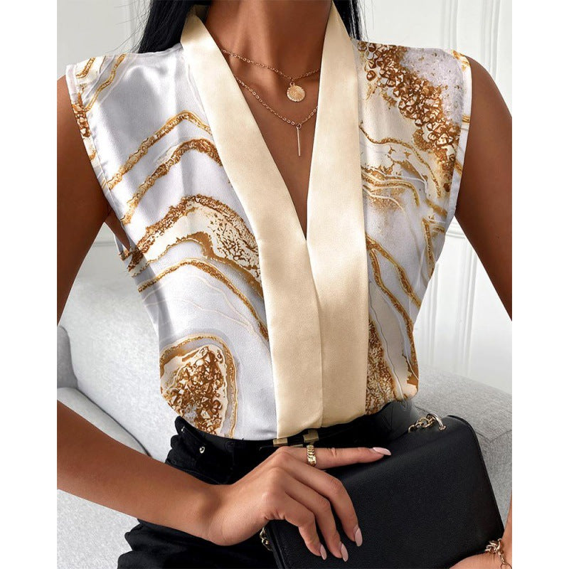 Ladies Elegant Sleeveless Blouse Lune London