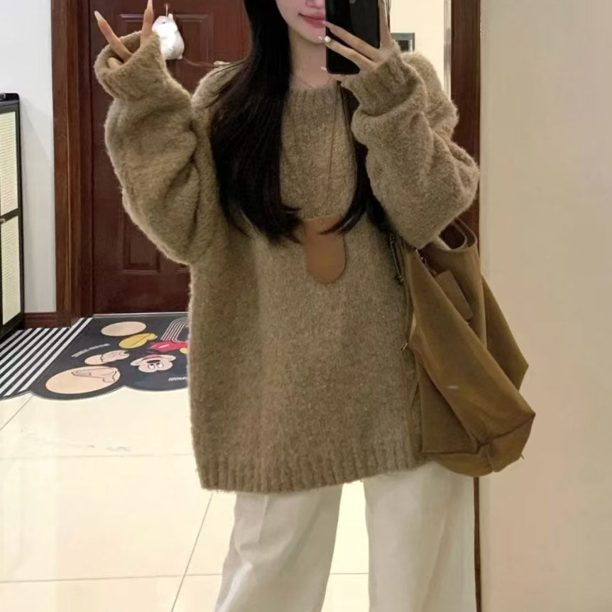 Women Oversized cozy sweater in soft material Lune London