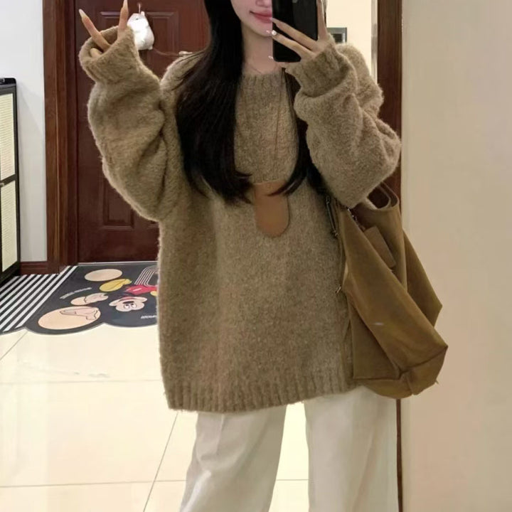 Women Oversized cozy sweater in soft material Lune London