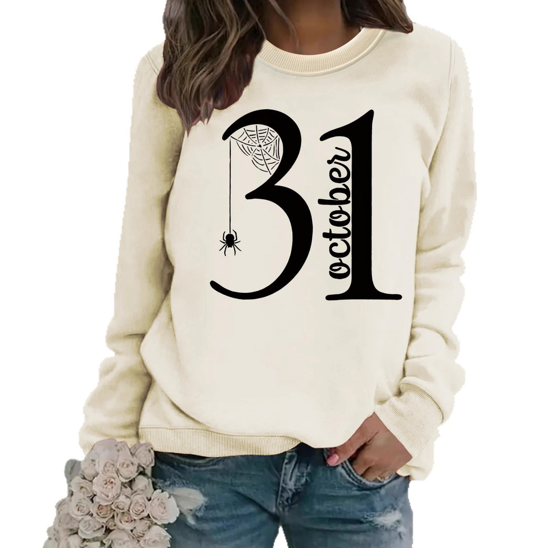 Sweat-shirt pour femmes avec motif d'Halloween créatif et coupe confortable Chic & Stil