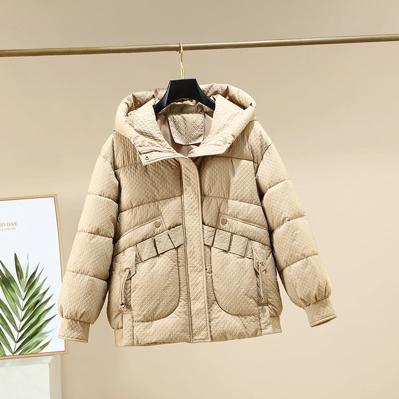 Ladies Lightweight Padded Jacket with Practical Pockets and Hood Lune London