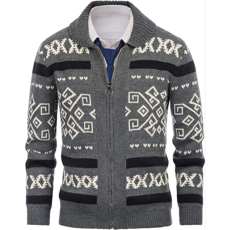 Ladies cardigan with modern pattern Lune London