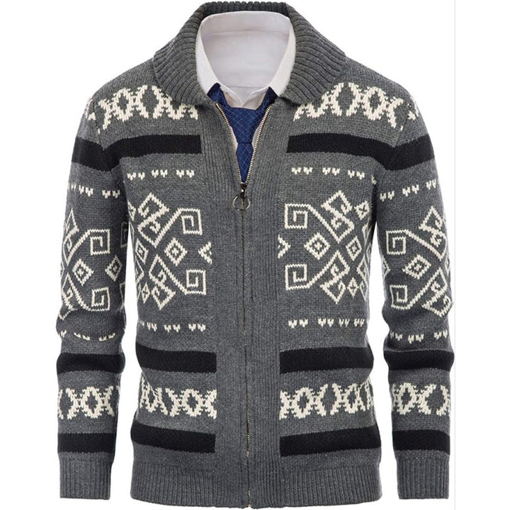 Ladies cardigan with modern pattern Lune London