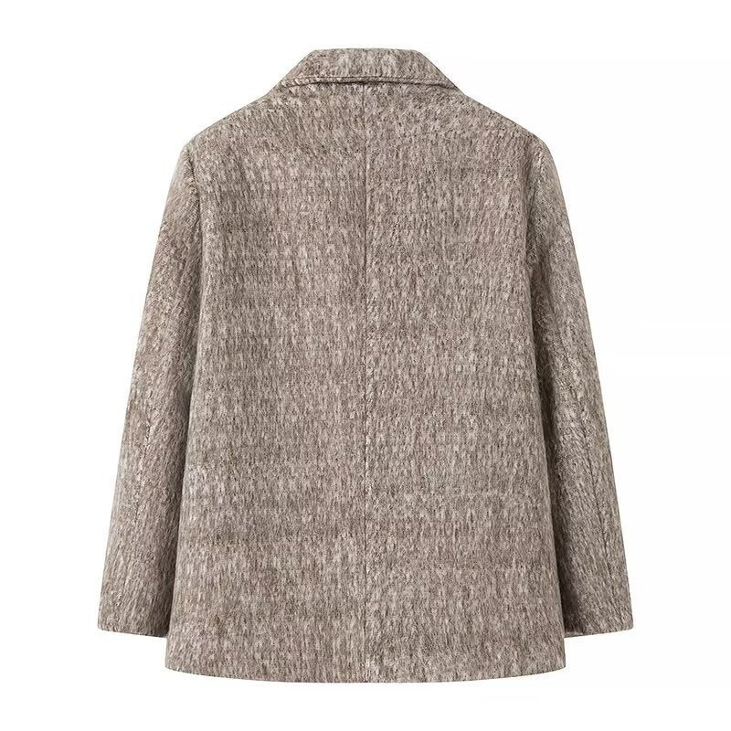 Elegant blazer jacket for ladies made of high-quality fabric with a fine pattern Lune London