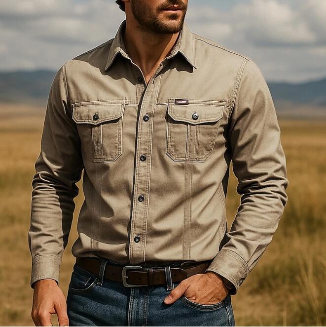 Lune London | Men's Outdoor Shirt with Chest Pockets and Button Placket