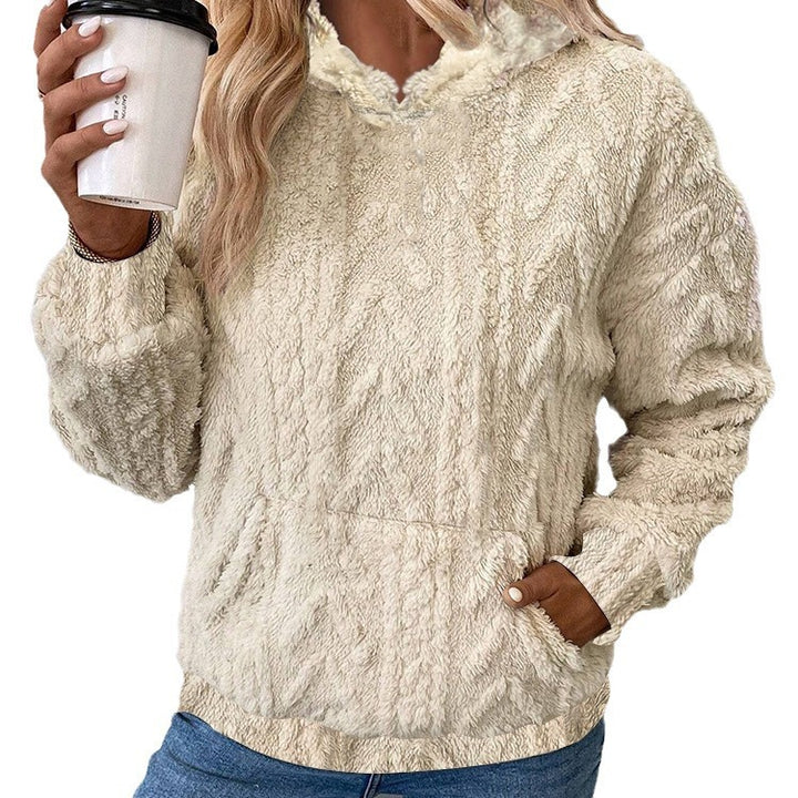 Women's hoodie made from soft material with integrated kangaroo pockets Lune London