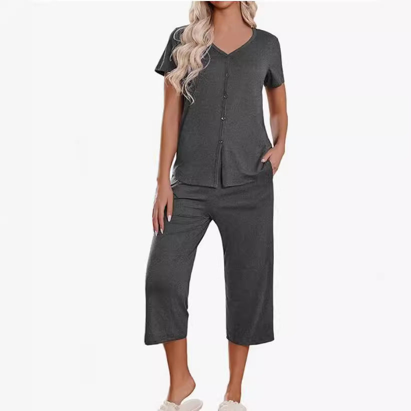 Women's pajamas set with short sleeves and comfortable pants Lune London