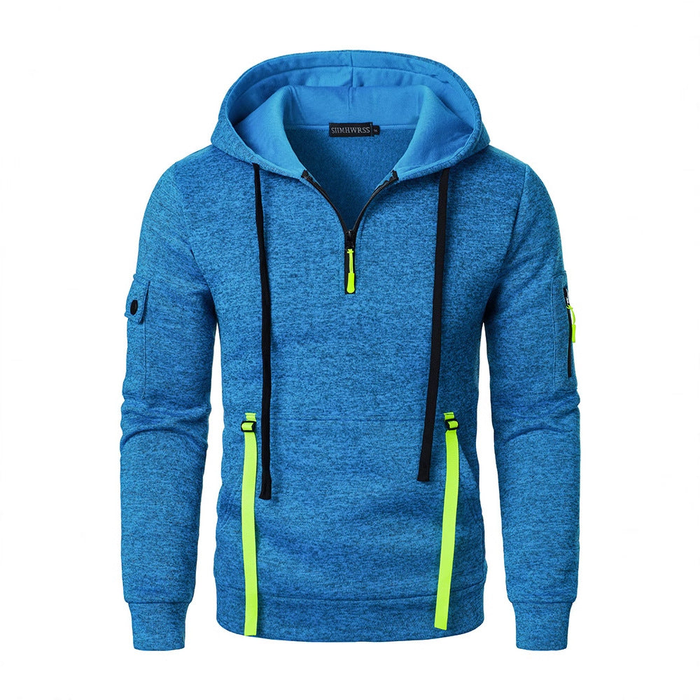 Men's sporty hoodie with breathable inserts and practical zip pockets Lune London