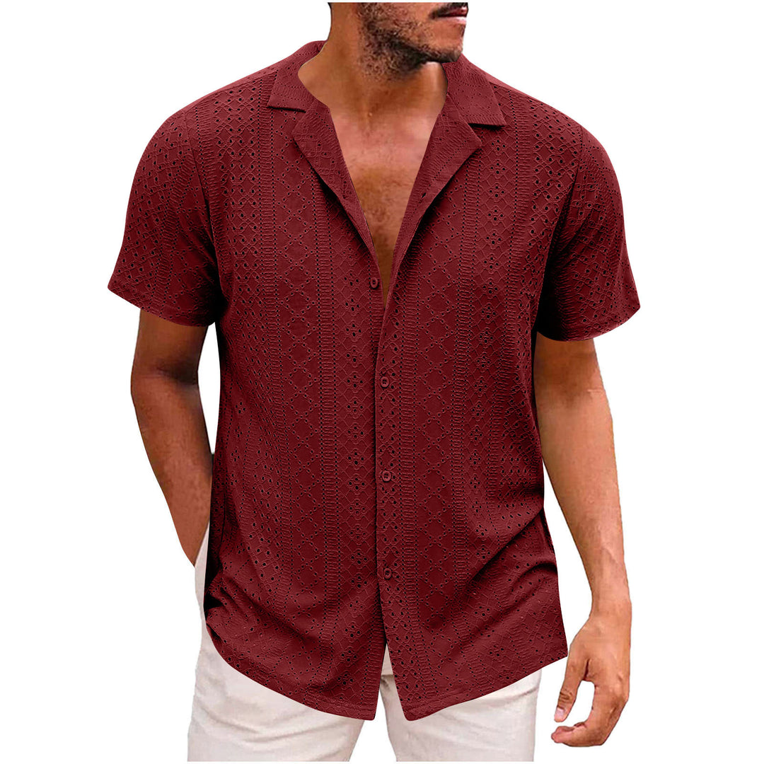 Short sleeve shirt for men with textured weaving Lune London