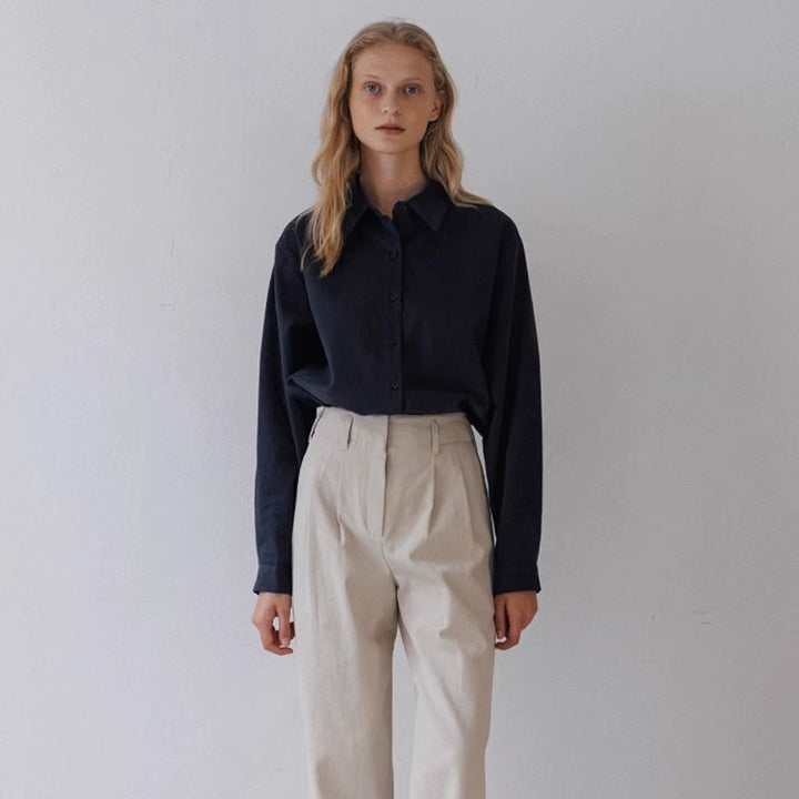 Blouse Élégante et Ample pour Femme avec Col Étroit Chic & Stil
