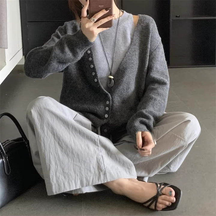 Cardigan en tricot loose pour femmes Chic & Stil