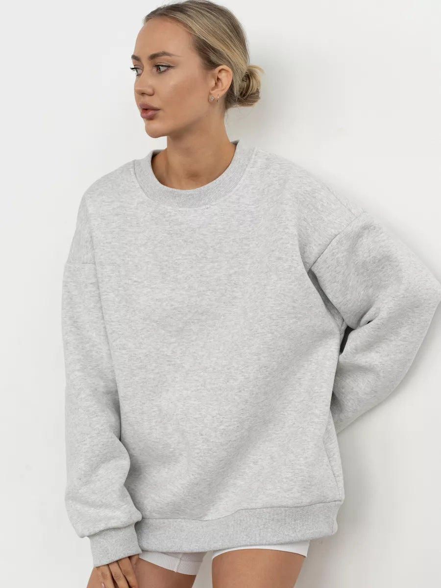 Women's casual sweatshirt with wide shoulders and soft lining Lune London