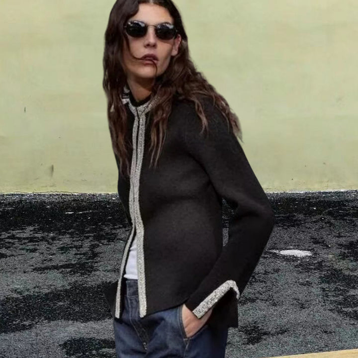 Ladies Elegant Blazer with fine border details Lune London