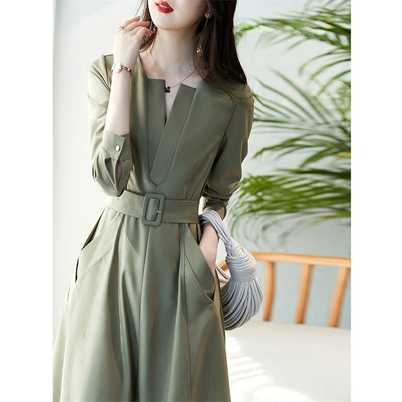Elegant belted midi dress for women Lune London
