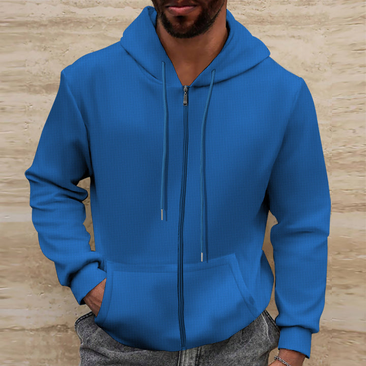 Men's zip-up hoodie with practical pocket design Lune London