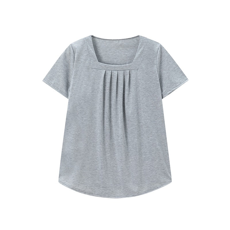 Women Square Neck Pleated Top Lune London