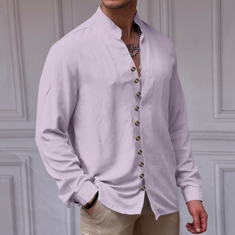 Chic long sleeve shirt for men with button details Lune London